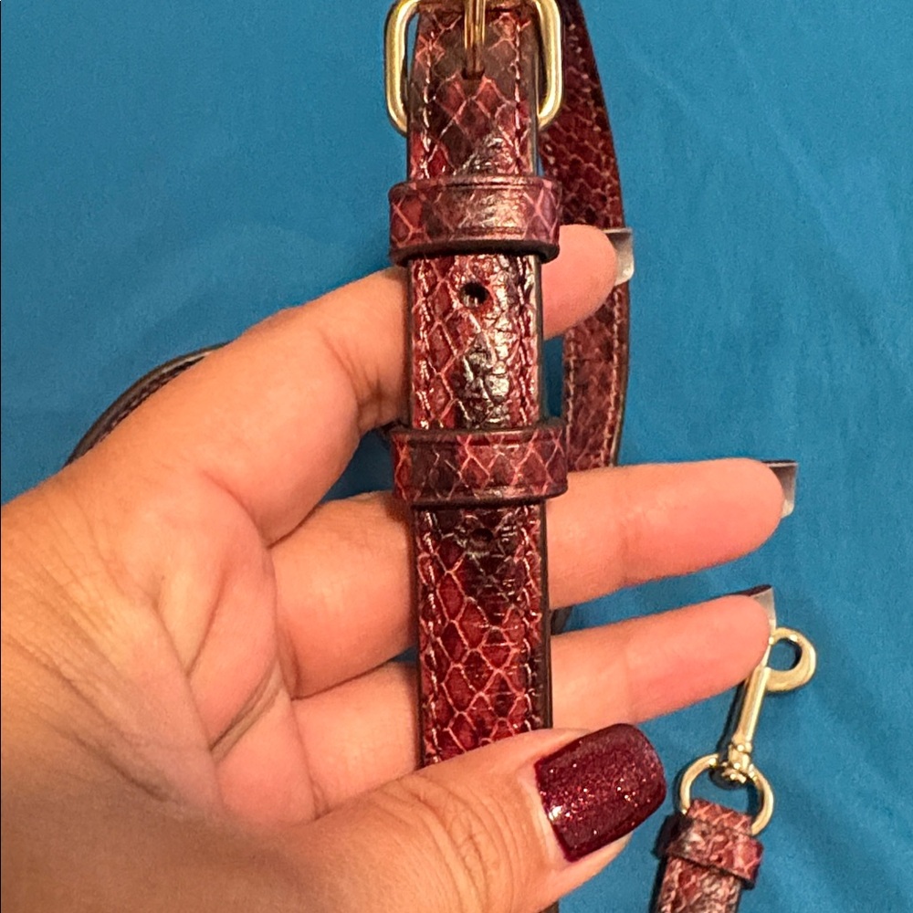 Coach Red Leather Strap - Picture 2 of 4